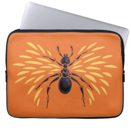 Ant Art Insekt Älskare Orange Entomology Kryp Laptop Fodral