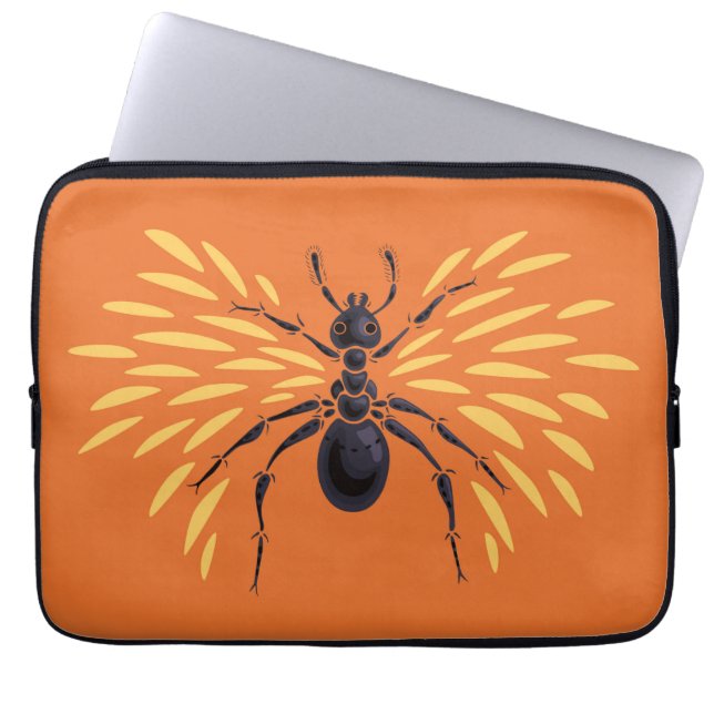 Ant Art Insekt Älskare Orange Entomology Kryp Laptop Fodral (Framsidan)
