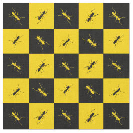 Ant checkpanelsrutor för svart och gult tyg