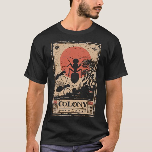 Ant Colony Hive Community Natature Design T Shirt (Framsida)