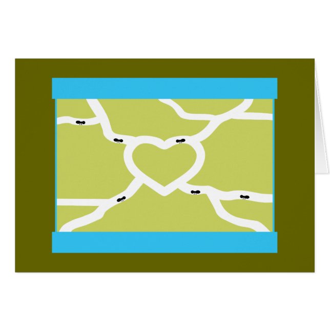 Ant Farm Kärlek Hälsningskort (Framsidan Horizontal)