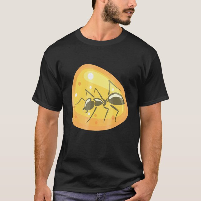 Ant in Amber Insekt Träd Resin Jewelry Jewelry T Shirt (Framsida)