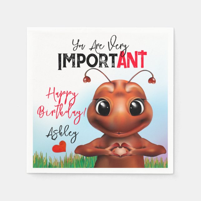 Ant Inspirational Sign Language Birthday Pappersservett (Framsidan)