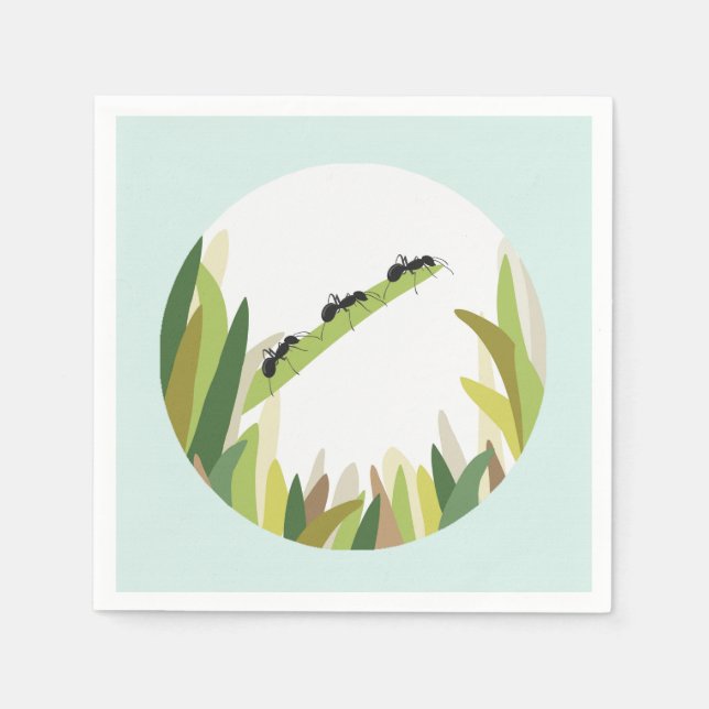 Ant Kryp Insektra Pappersservett utanför Party (Framsidan)