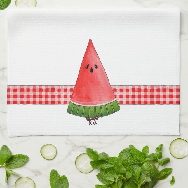 Ant med Watermelon - Köksdun Kökshandduk (Vikta)