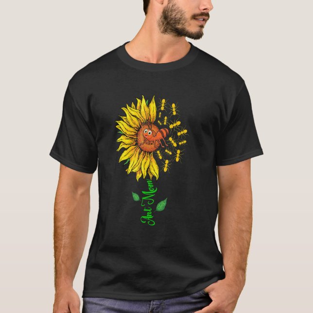 Ant Mom Cute Sunflower Ants Insect Lover Mother's  T Shirt (Framsida)