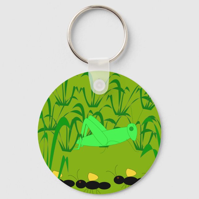 Ant och Grashopper Keychain Nyckelring (Framsida)