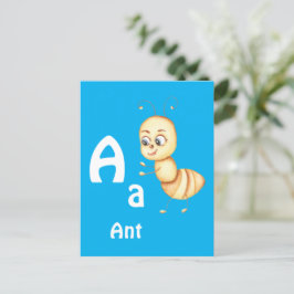 Ant personlig ABC: Bokstav A - Lägg till ditt namn Vykort