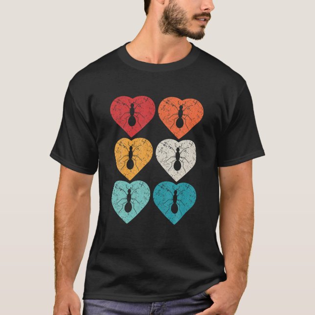 Ant Retro 80S-popkonsthjärtgåva T Shirt (Framsida)