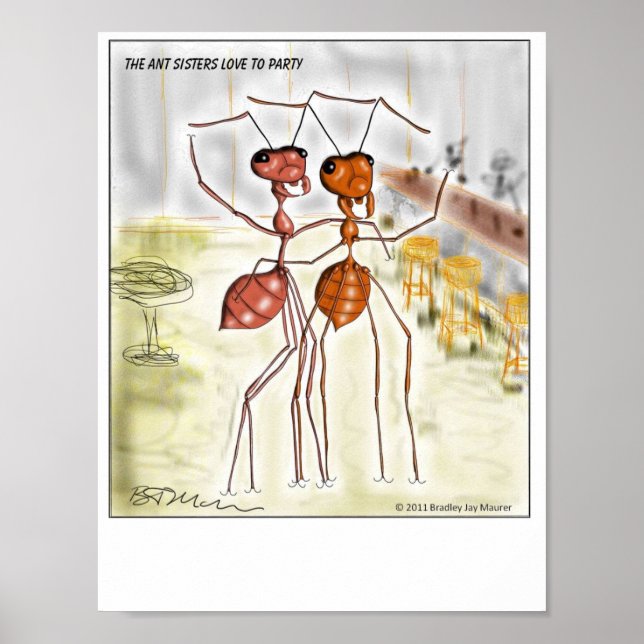 Ant Sisters - jobba hårt party! Poster (Framsidan)