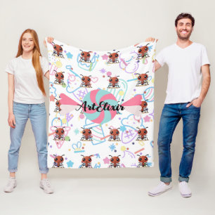 Ant Sweet Pastel Färg Skriv ut Fleecefilt