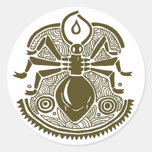 Ant Totem Runt Klistermärke (Framsida)