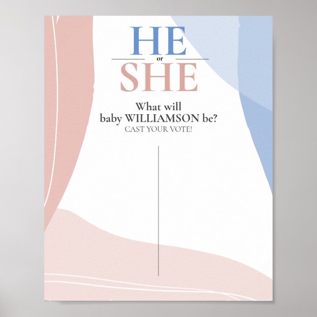 Anta att Gender-omröstningen Poster. Baby Gender R Poster (Framsidan)