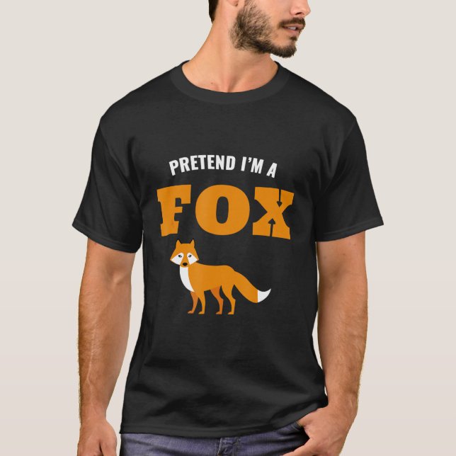 Anta att jag är en Fox, Funny Halloween Party Cost T Shirt (Framsida)