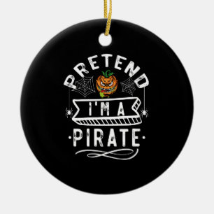 Anta att jag är en piratrolig Halloween kostympres Julgransprydnad Keramik