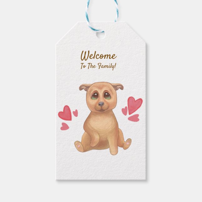 anta dagsöt hund presentetikett (Framsidan)