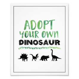 Anta ditt eget Dinosaur-födelsedagsmärke Fototryck