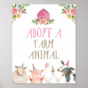 Anta en Boskap Barn Girl Birthday Poster