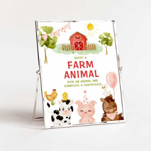 Anta en Boskap Barnyard Boy Birthday Poster