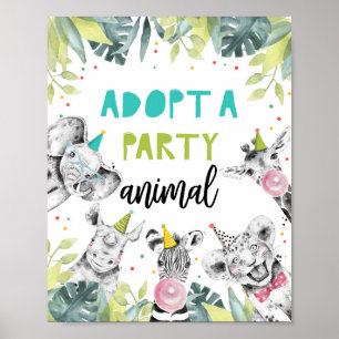 Anta en djurhälsoskylt från Safari Animals från fö Poster