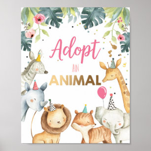 Anta en djurhälsoskylt från Safari Animals från fö Poster