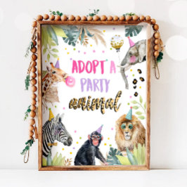 Anta en djurhälsoskylt från Safari Animals från fö Poster
