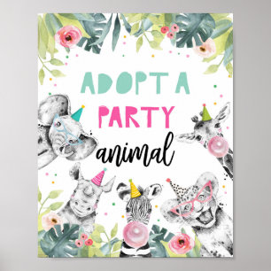 Anta en djurhälsoskylt från Safari Animals från fö Poster