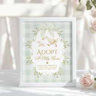 Anta en dum gås Könsneutral 1-årsdag Poster