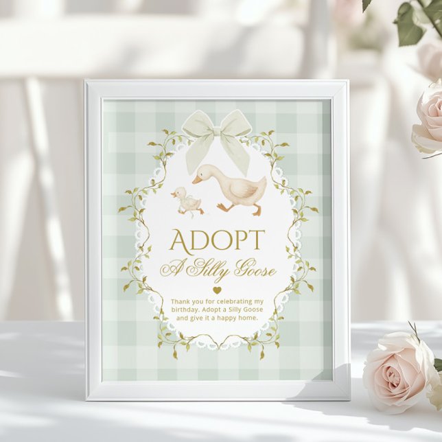 Anta en dum gås Könsneutral 1-årsdag Poster (Skapare uppladdad)