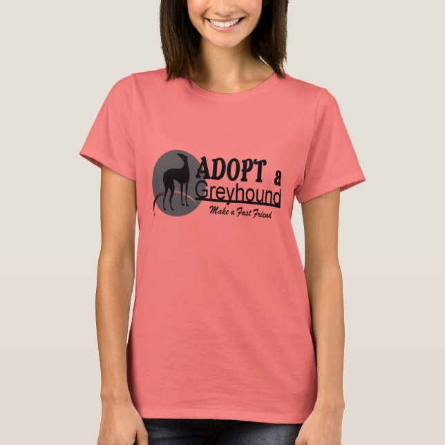 Anta en Greyhound-Logotyp för Hund T-shirt (Framsida)