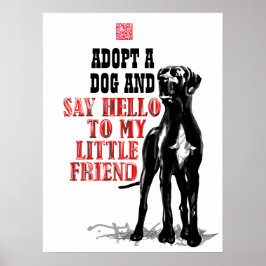 Anta en Hund Great dane Poster