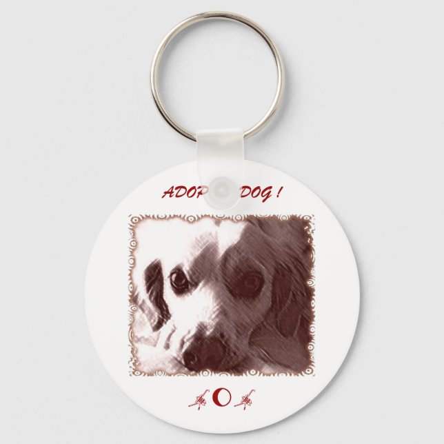 Anta en Hund-nyckelkedja Nyckelring (Framsida)