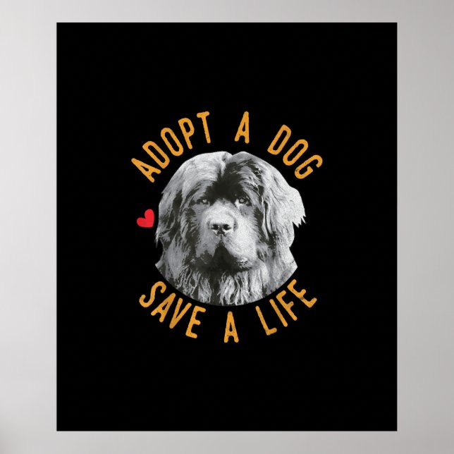 Anta en Hund Spara A Life Rädding Newfoundland Poster (Framsidan)