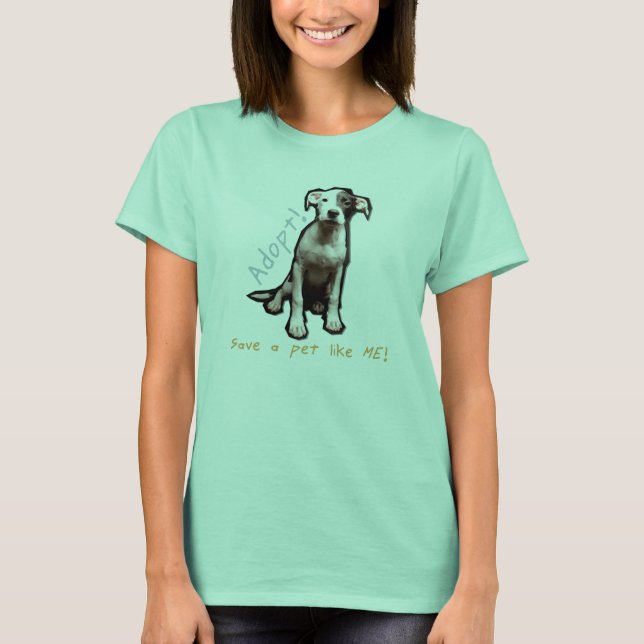Anta en hund-tröja t-shirt (Framsida)
