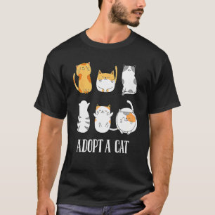 Anta en katt-Lycklig-foster som adopterar kattens T Shirt