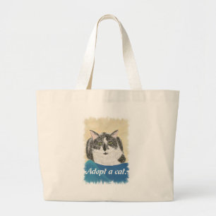 Anta en kattbefordran Canvas Bags Jumbo Tygkasse