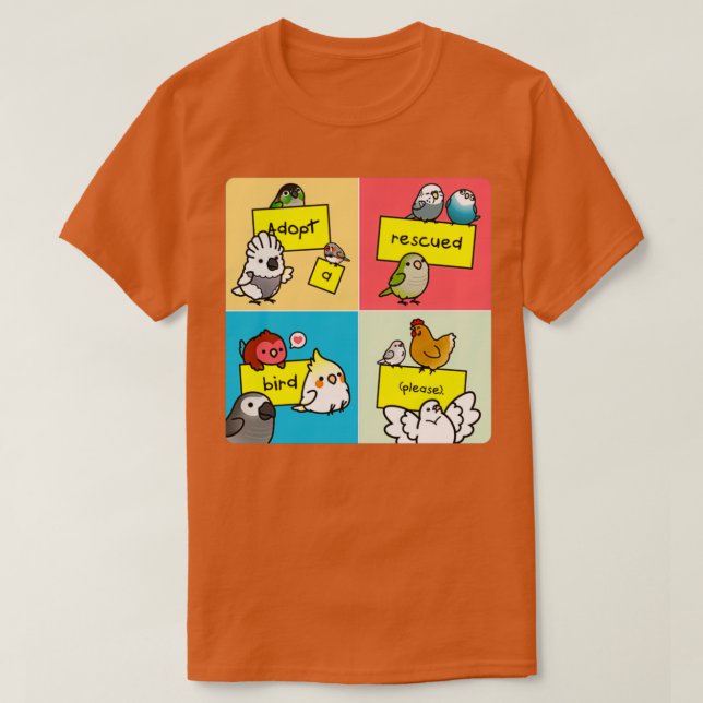 Anta en räddad fågel t shirt (Design framsida)
