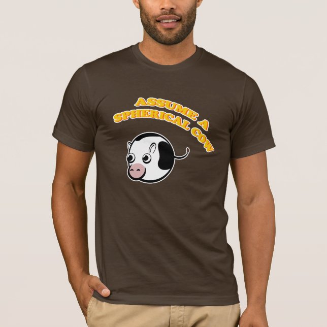 Anta en sfärisk ko tee shirt (Framsida)