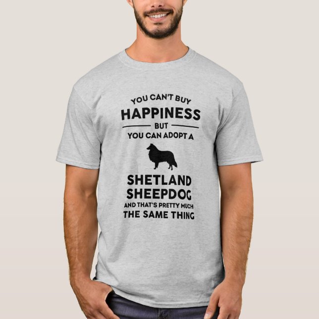 Anta en Shetland Sheepdog Happity T Shirt (Framsida)