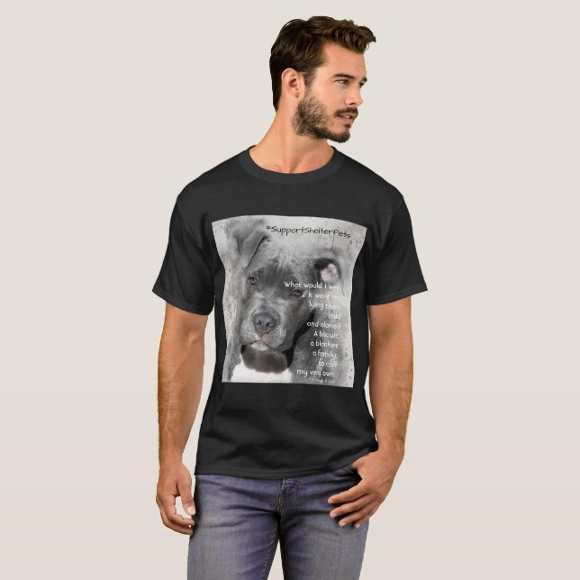 Anta en skyddspenna - Pit Bull T Shirt (Hel framsida)