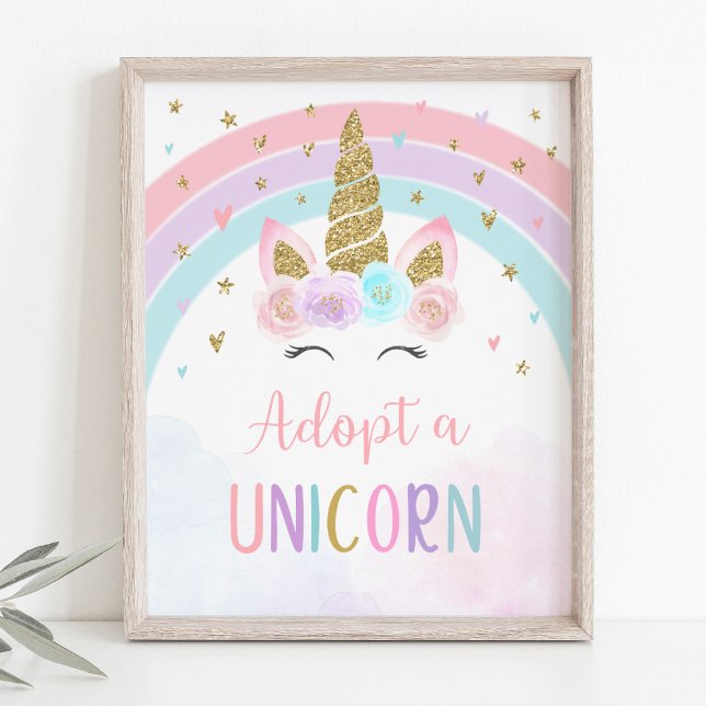 Anta en Unicorn-Födelsedagsfest-signatur Poster (Skapare uppladdad)