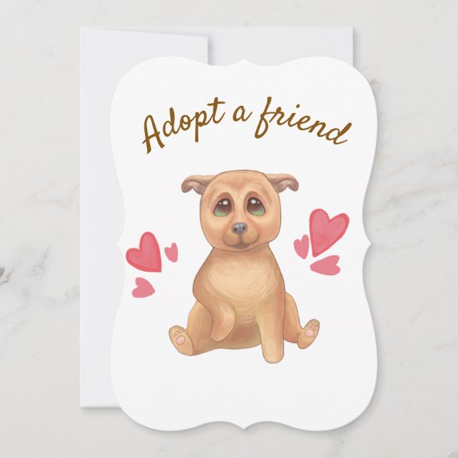 Anta en vän hund tack kort (Framsida)