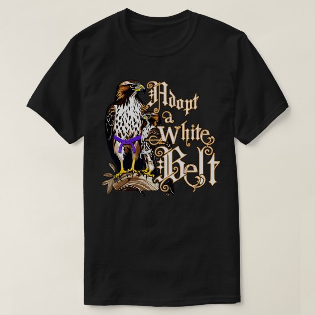 Anta en vit Bälte T Shirt (Design framsida)