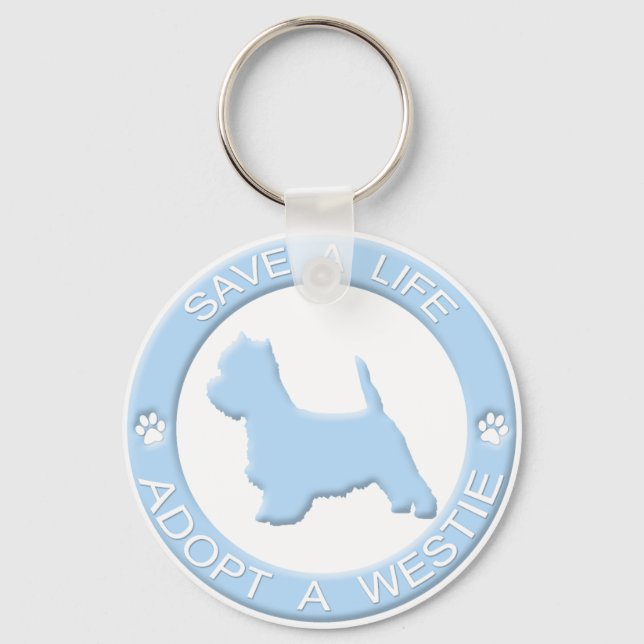 Anta en Westie Keychain Nyckelring (Framsida)