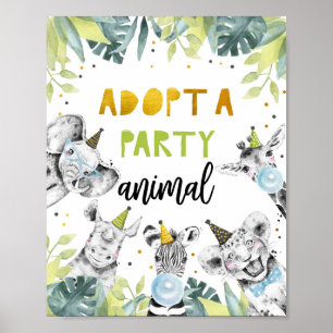 Anta ett djurhälsointyg för Safari Party-djur Poster