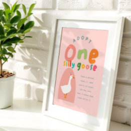 Anta ett Fånig för gästflickor vid första födelsed Perfect Poster