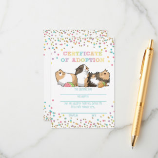 Anta ett intyg om adoption från Guinea Gris Tilläggskort