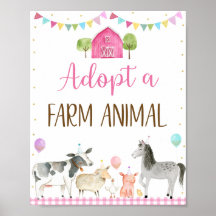 Anta ett lantbruksdjurets födelsedagsskylt