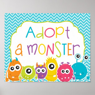Anta ett monstermärke poster