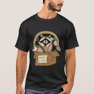 Anta förbjudna katter i ruta Raccoon Skunks Possum T Shirt